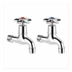 Nuie Cleaner Sink Bib Taps Chrome