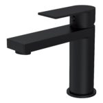 Nuie Canada Matt Black Mono Basin Mixer with Push Button Waste