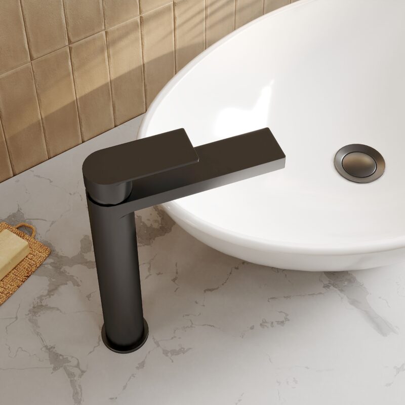 Nuie Canada Matt Black High Rise Mono Basin Mixer