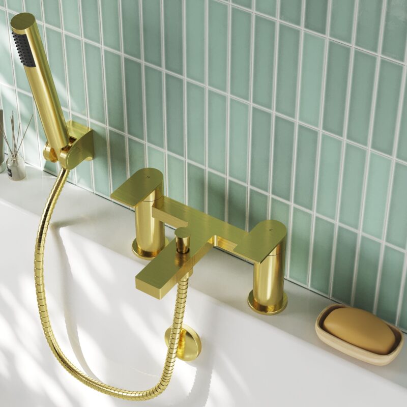 Nuie Canada Brushed Brass Bath Shower Mixer