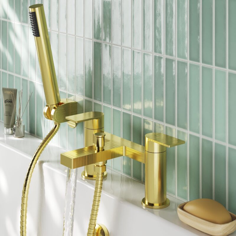Nuie Canada Brushed Brass Bath Shower Mixer