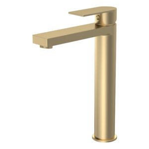 Nuie Canada Brushed Brass High Rise Mono Basin Mixer