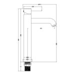 Nuie Cartegena Chrome High Rise Mono Basin Mixer