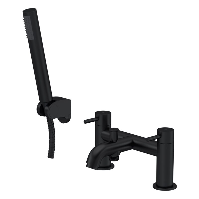 Nuie Cartegena Matt Black Bath Shower Mixer Nuie Cartegena Matt Black Bath Shower Mixer