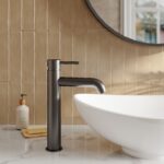 Nuie Cartegena Matt Black High Rise Mono Basin Mixer