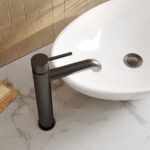 Nuie Cartegena Matt Black High Rise Mono Basin Mixer