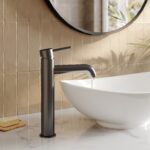 Nuie Cartegena Matt Black High Rise Mono Basin Mixer