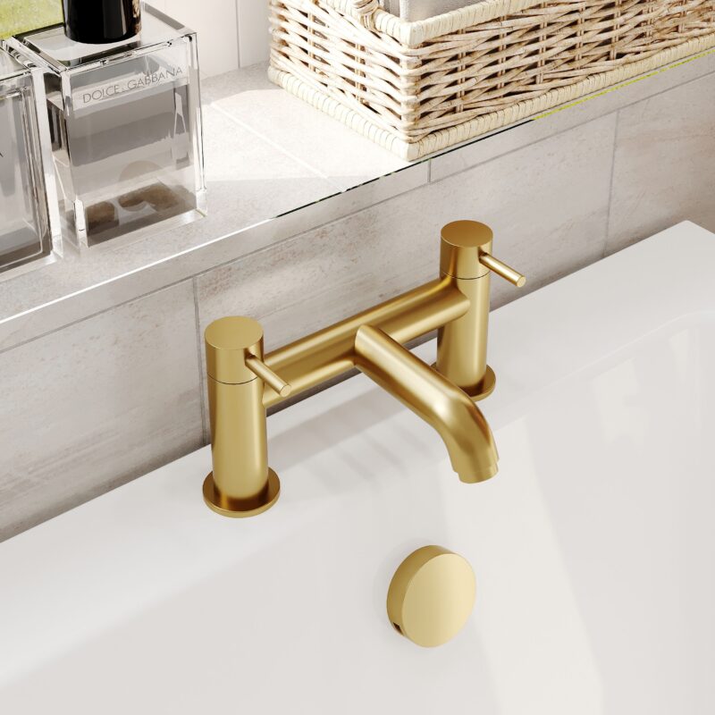 Nuie Cartegena Brushed Brass Bath Filler