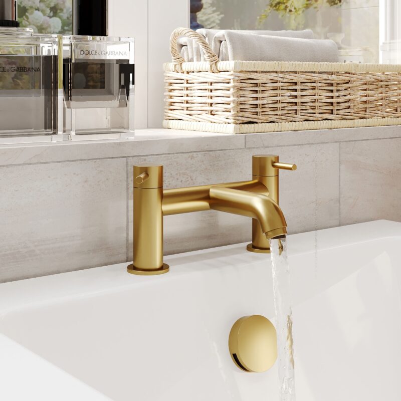 Nuie Cartegena Brushed Brass Bath Filler