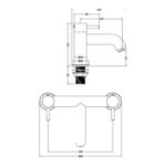 Nuie Cartegena Brushed Brass Bath Filler
