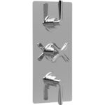 Nuie Aztec Chrome Concealed Triple Thermostatic Shower Valve with Diverter
