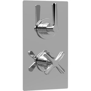 Nuie Aztec Chrome Concealed Twin Thermostatic Shower Valve