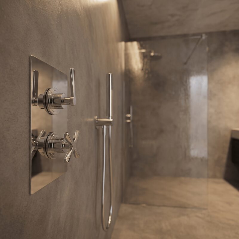 Nuie Aztec Chrome Concealed Twin Thermostatic Shower Valve