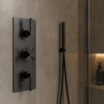 Nuie Aztec Matt Black Concealed Triple Thermostatic Shower Valve