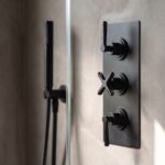 Nuie Aztec Matt Black Concealed Triple Thermostatic Shower Valve