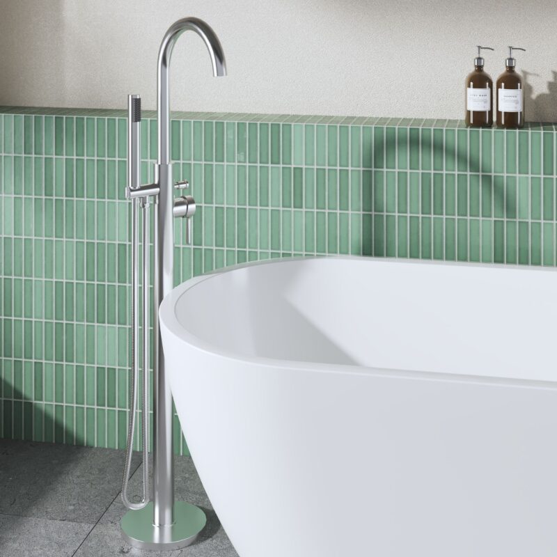 Nuie Aztec Chrome Floorstanding Bath Shower Mixer