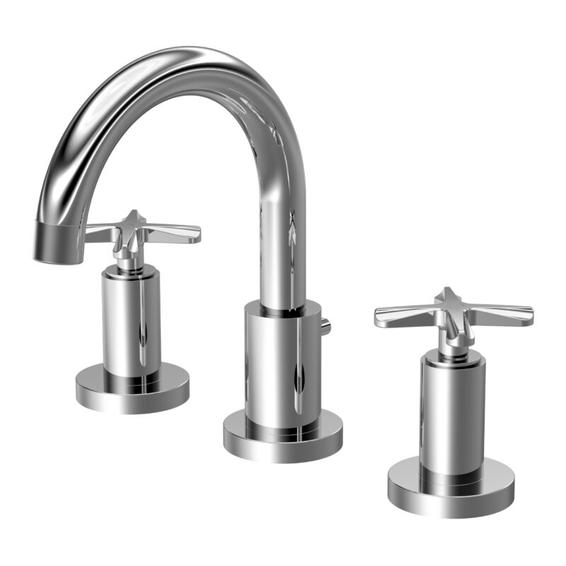 Nuie Aztec Chrome 3 Hole Deck Basin Mixer with Pop Up Waste Nuie Aztec Chrome 3 Hole Deck Basin Mixer with Pop Up Waste