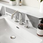 Nuie Aztec Chrome 3 Hole Deck Basin Mixer with Pop Up Waste