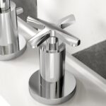 Nuie Aztec Chrome 3 Hole Deck Basin Mixer with Pop Up Waste