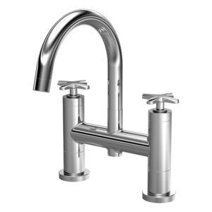 Nuie Aztec Chrome Deck Mounted Bath Filler