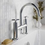 Nuie Aztec Chrome Deck Mounted Bath Filler