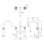 Nuie Aztec Chrome Deck Mounted Bath Filler