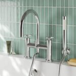 Nuie Aztec Chrome Deck Mounted Bath Shower Mixer