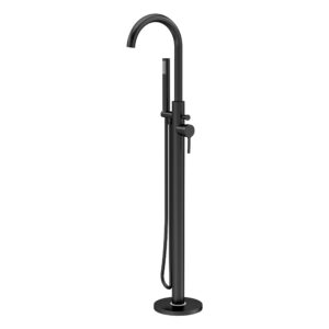 Nuie Aztec Matt Black Floorstanding Bath Shower Mixer