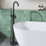 Nuie Aztec Matt Black Floorstanding Bath Shower Mixer