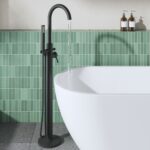Nuie Aztec Matt Black Floorstanding Bath Shower Mixer