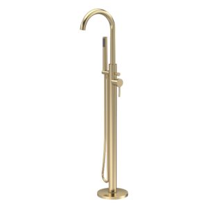 Nuie Aztec Brushed Brass Floorstanding Bath Shower Mixer