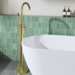 Nuie Aztec Brushed Brass Floorstanding Bath Shower Mixer