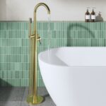 Nuie Aztec Brushed Brass Floorstanding Bath Shower Mixer