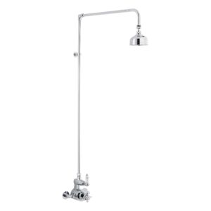 Nuie Edwardian Twin Chrome Thermostatic Shower Valve & Rigid Riser