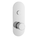 Nuie Chrome Round Push Button Shower Valve