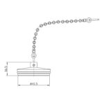 Nuie Chrome Bath Plug with Chain