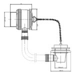 Nuie Bath Waste with Plug & Chain Chrome