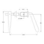 Nuie Chrome Metal Universal Cistern Lever