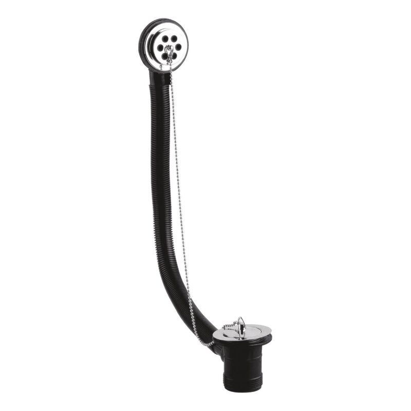 Nuie Chrome Bath Waste, Plug & Chain Nuie Chrome Bath Waste, Plug & Chain