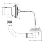 Nuie Chrome Bath Waste, Plug & Chain
