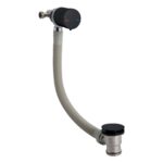 Nuie Matt Black Overflow Bath Filler