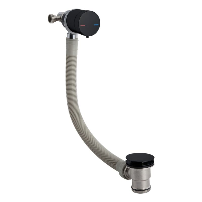 Nuie Matt Black Overflow Bath Filler Nuie Matt Black Overflow Bath Filler