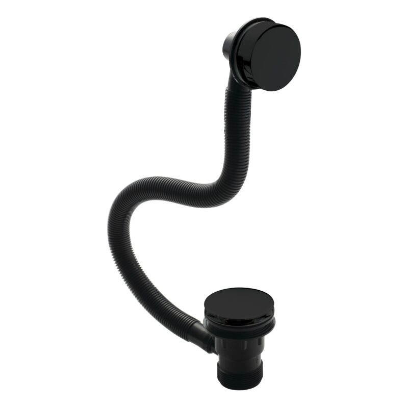 Nuie Matt Black Push Button Bath Waste Nuie Matt Black Push Button Bath Waste