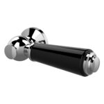 Nuie Black & Chrome Ceramic WC Lever