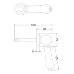 Nuie Brushed Pewter Lever Handle for Close Coupled/Low Level Cistern