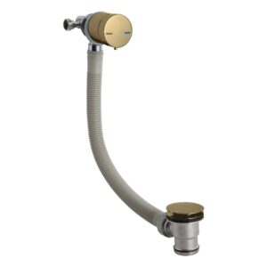 Nuie Brushed Brass Overflow Bath Filler
