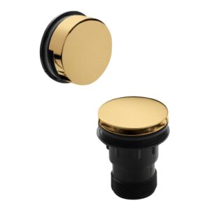 Nuie Brushed Brass Push Button Bath Waste