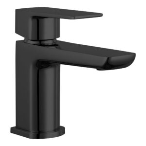 Nuie Eclipse Matt Black Mono Basin Mixer with Waste