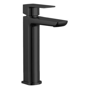 Nuie Eclipse Matt Black Tall Mono Basin Mixer