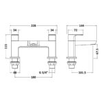 Nuie Eclipse Brushed Brass Bath Filler